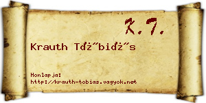Krauth Tóbiás névjegykártya